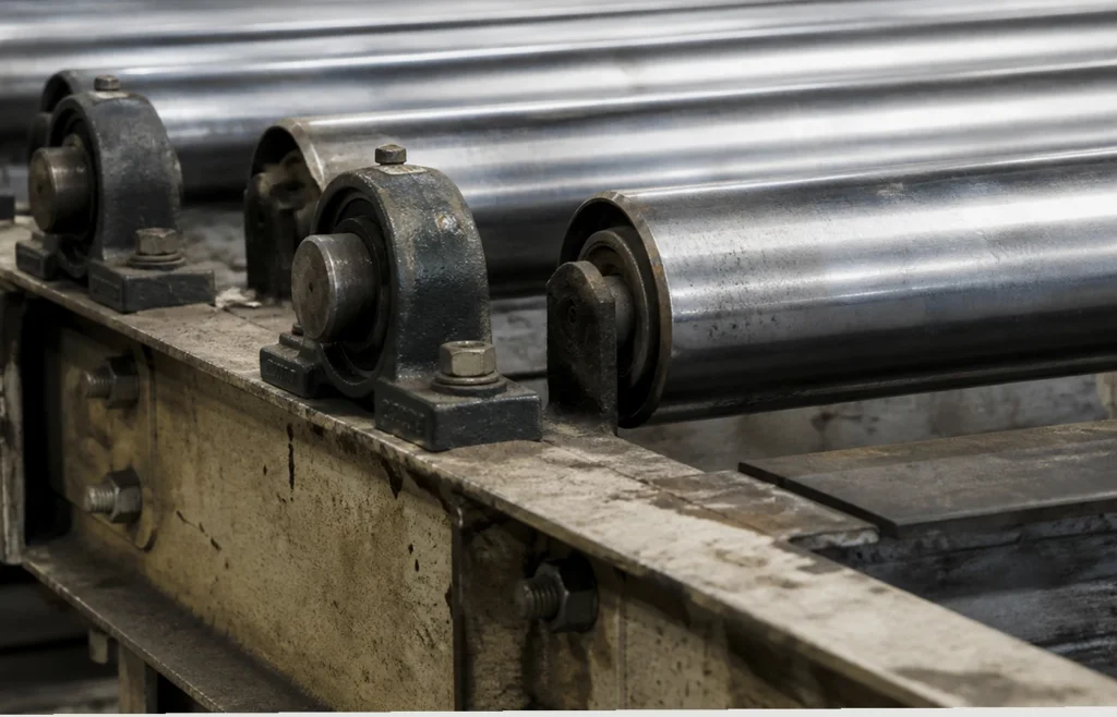 Conveyor roller bearing — UCP200 Series Pillow Block Units in service