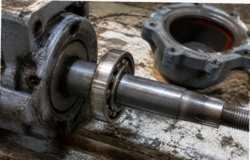 Pump shaft bearing — 7000C Series Angular Contact Ball Bearings in service