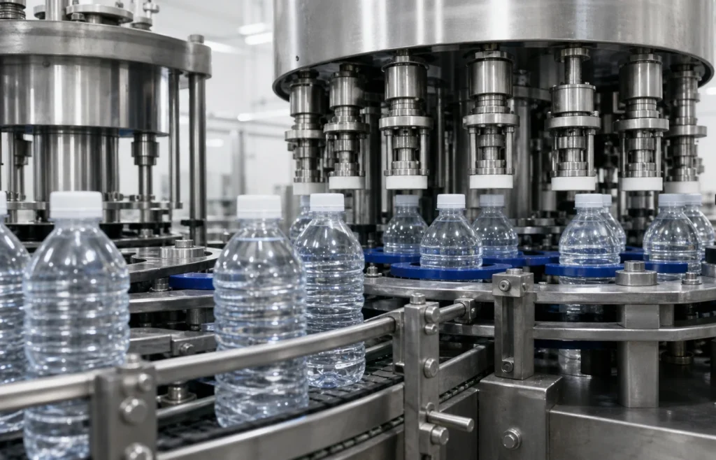 Water bottle capping line bearing — a typical application for 6000-2RS Series Sealed Ball Bearings
