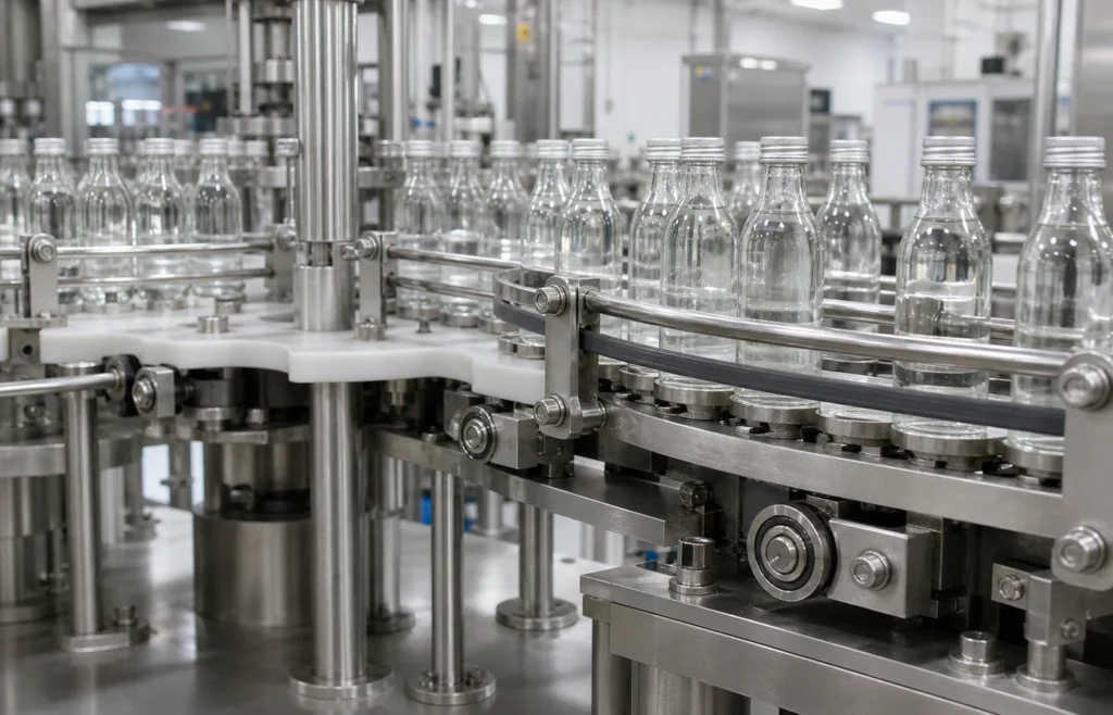 Beverage sorting conveyor bearing — a typical application for UCFL200 Series Two-Bolt Flange Units