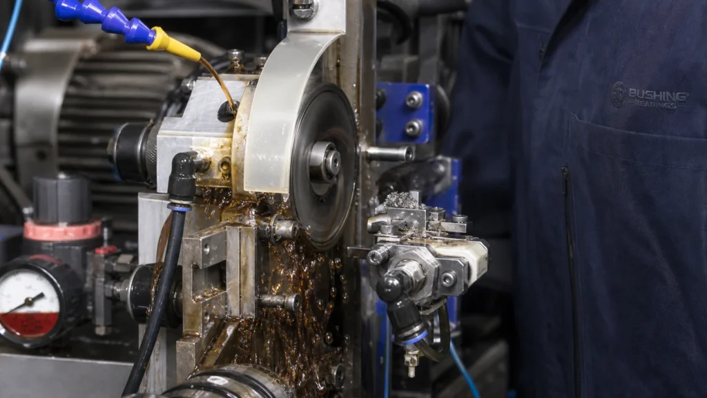 Rings, balls and cages being matched on the assembly line